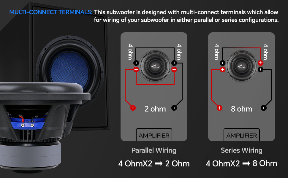 12” Double Stack High Power Subwoofer (TXX-BDD2-12) Audiopipe