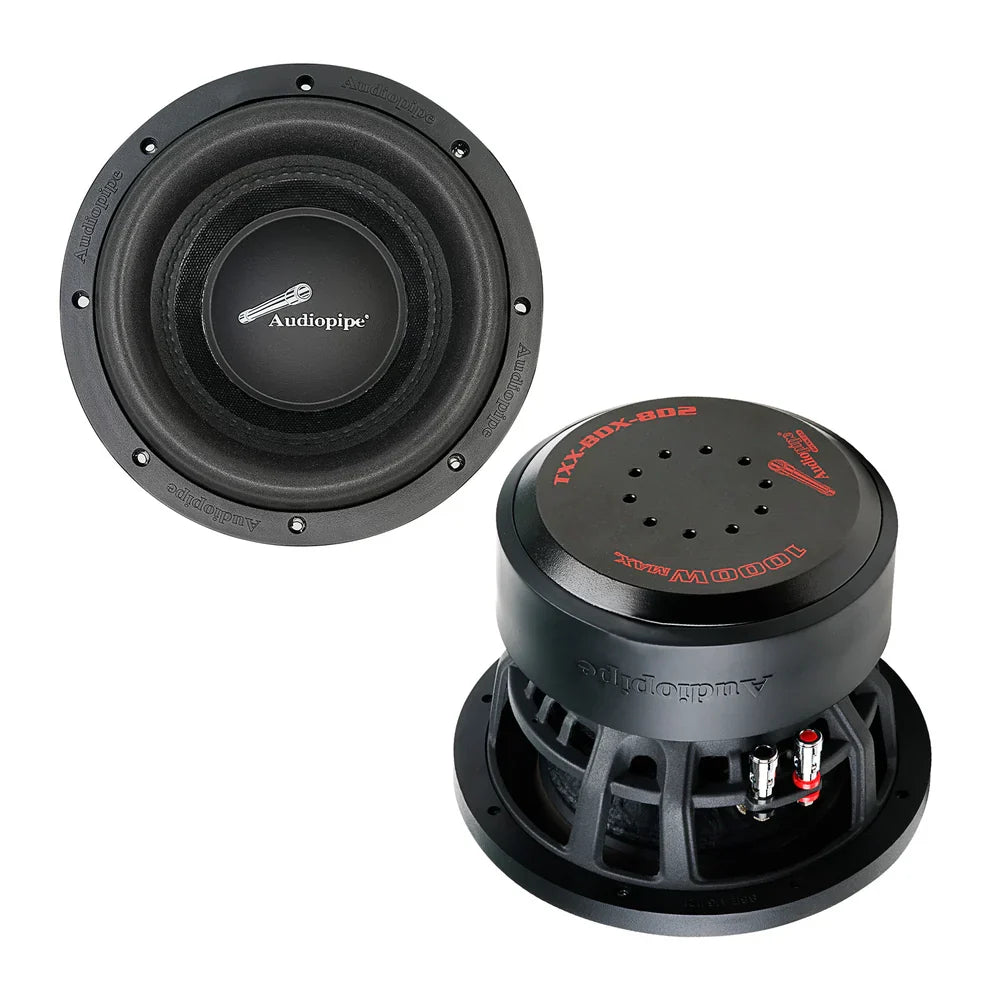 Audiopipe TXX-BDX-8D2 8" 500W RMS Competition Subwoofer DVC 2-Ohm