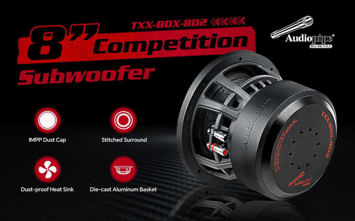 8" Competition Subwoofer (TXX-BDX-8D2) Audiopipe