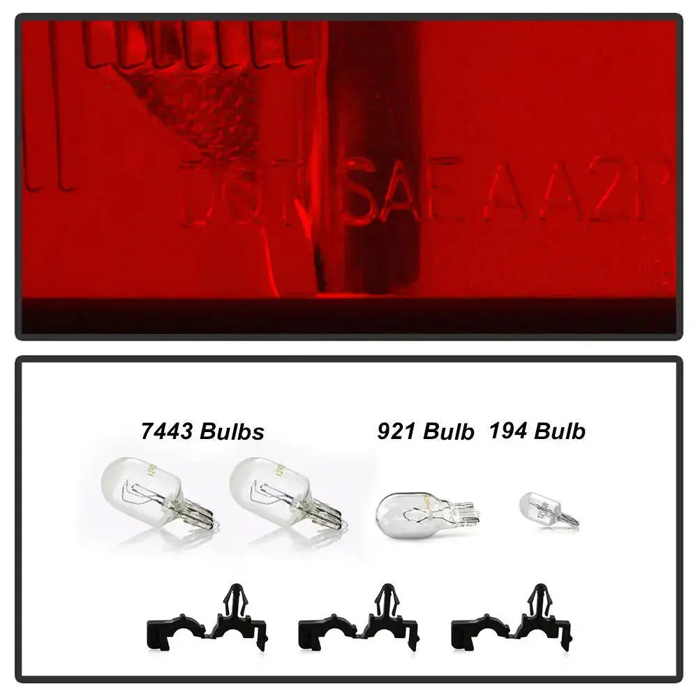 Tail Light Assembly Driver + Passenger (Left + Right) Set for 2019-2022 Chevrolet Chevy Silverado 1500