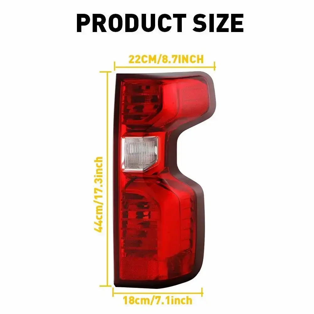 Tail Light Assembly Driver + Passenger (Left + Right) Set for 2019-2022 Chevrolet Chevy Silverado 1500