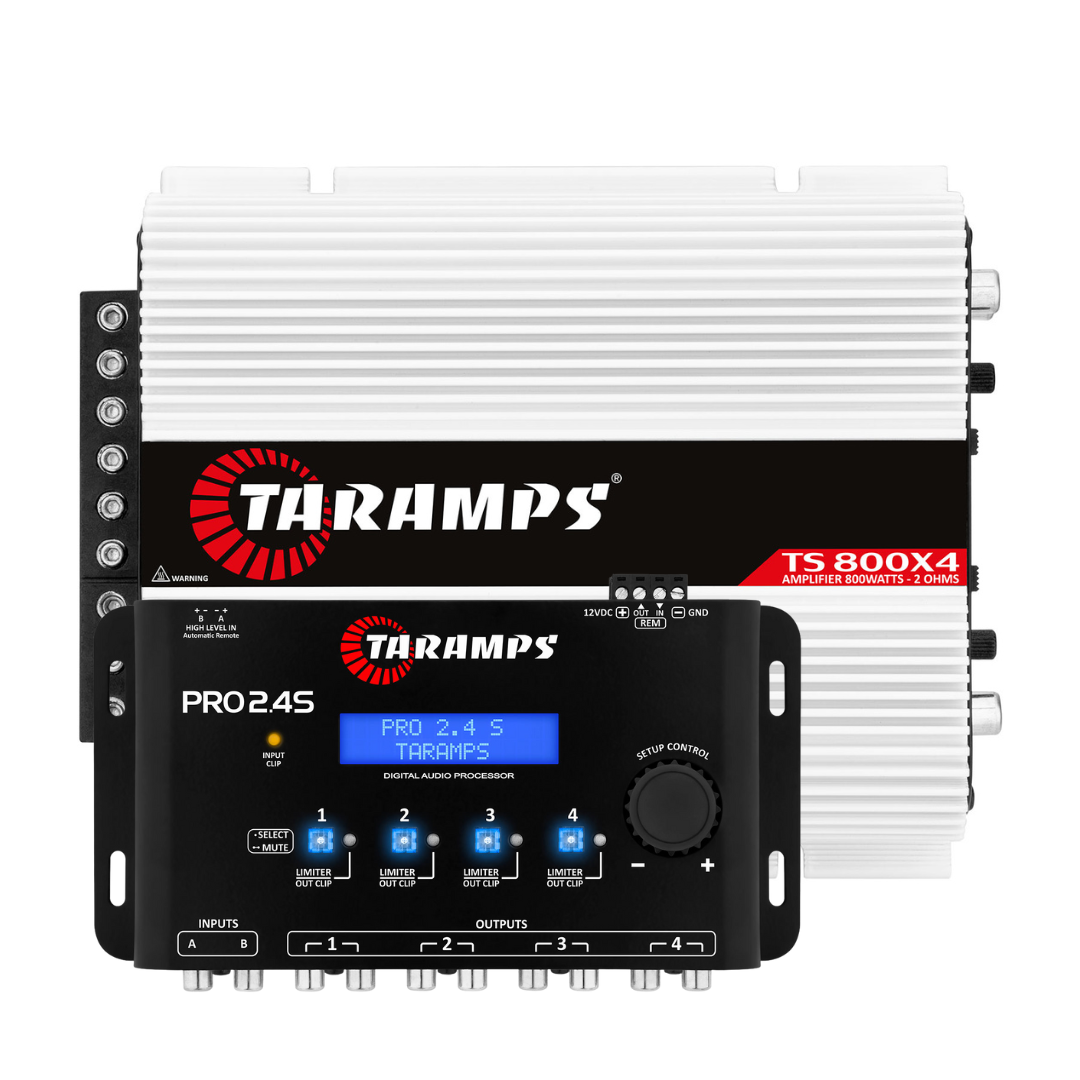 Taramps TS 800x4 + PRO 2.4S Car Amplifier & Processor COMBO Taramps USA