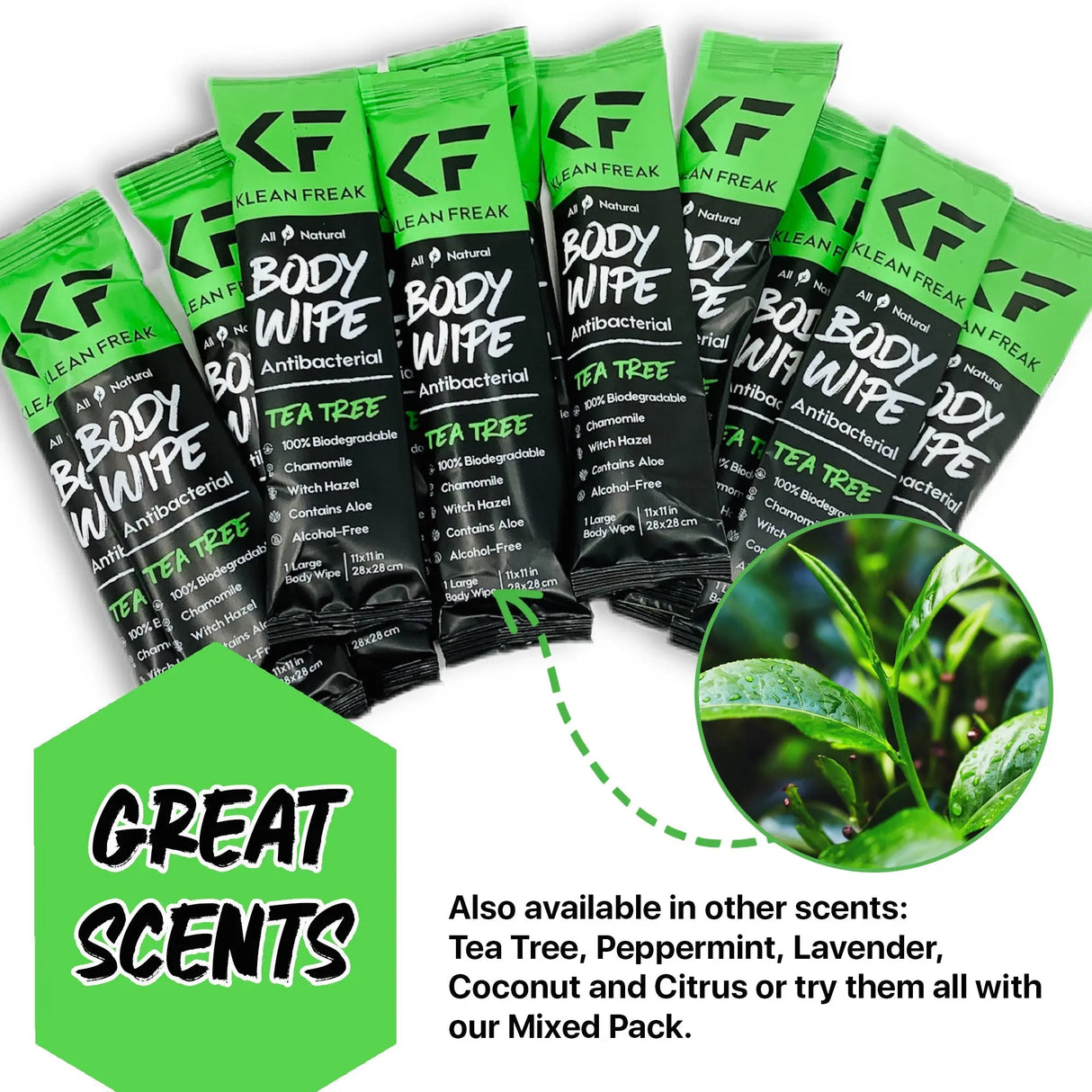 Body Wipes - 12 Pack Klean Freak