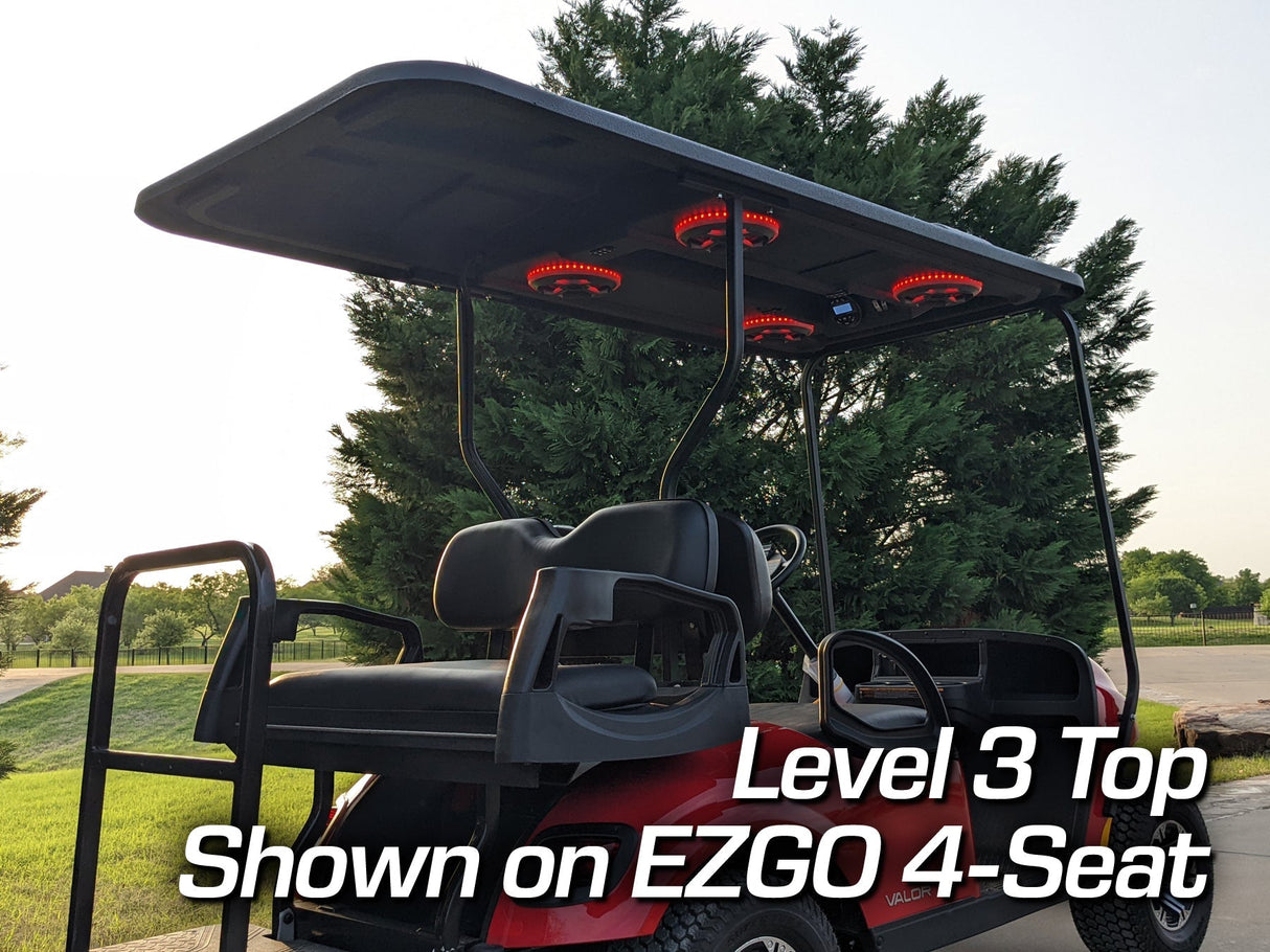 88in Universal-Fit Golf Cart Stereo Tops (4-Seat) Universal-Fit