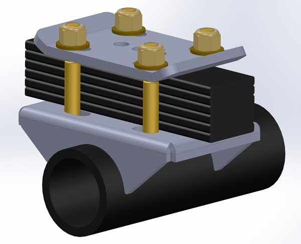 U Bolt Eliminator Kit 3 1/4 to 3 1/2 Inch Axle Tube