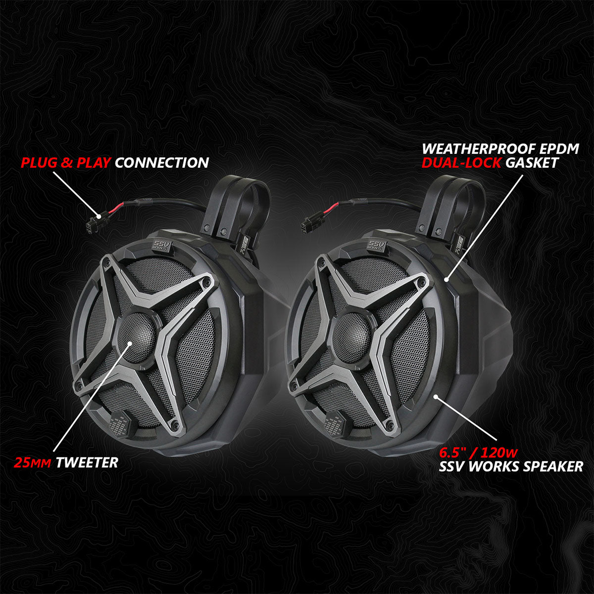 2017-2026 Can-Am® X3, Phase-4 A-Spec 5-Speaker 800watt System w/JVC