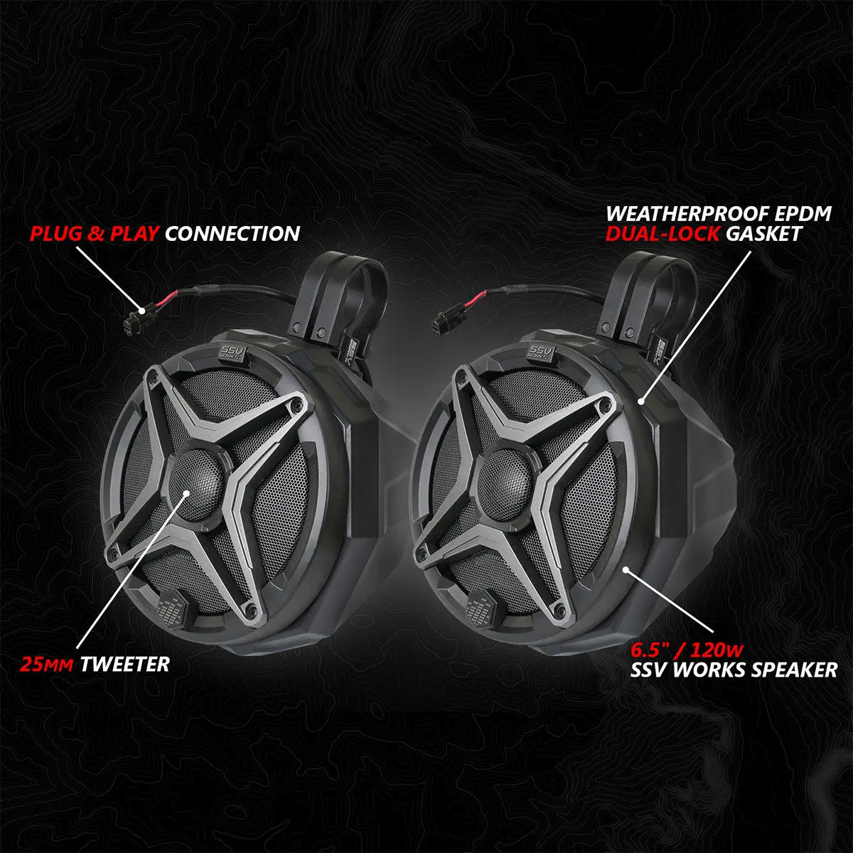 2024-2026 Can-Am® Maverick R, Phase-4 A-Spec 800watt 5-Speaker System SSV Works