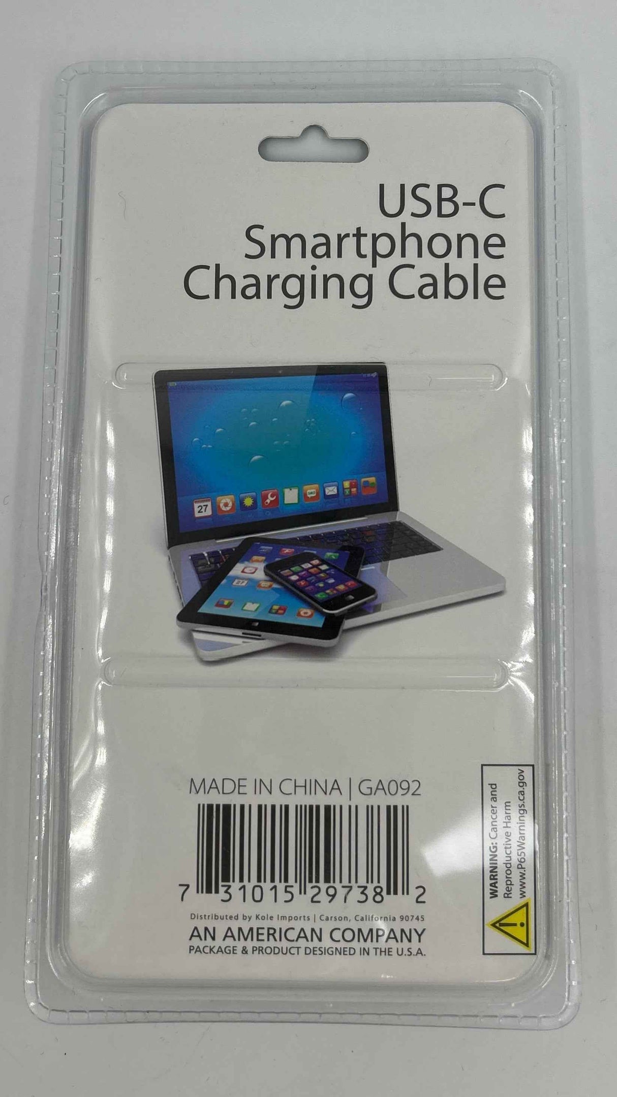 USB-C 40" SmartPhone Charging Cable 3.3 ft NAVY TekShack