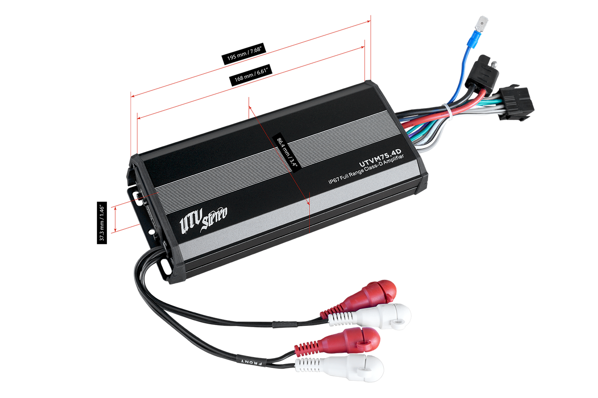 M-Series 600W 4-Channel Amplifier | UTVM-75.4D UTV Stereo