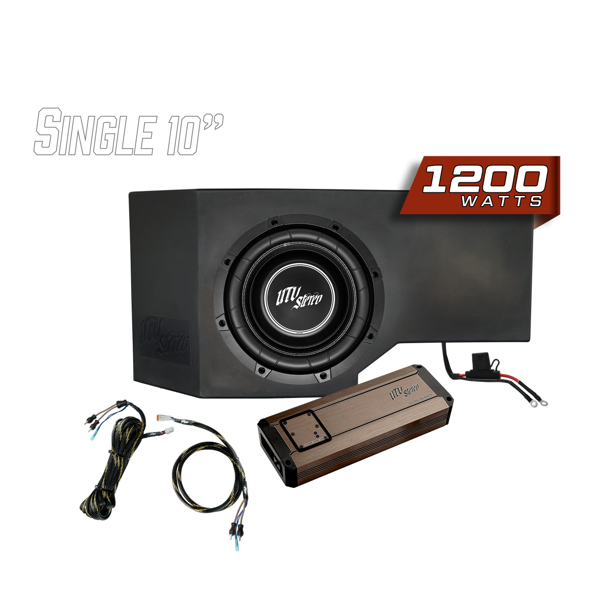Can-Am® Defender HD10 1200W Single Side 10" Subwoofer Kit | UTVS-DEF-SUB-1200 UTV Stereo