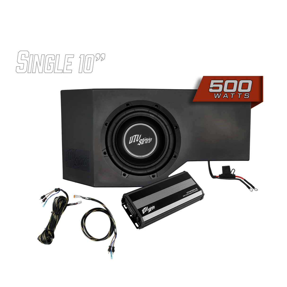 Can-Am® Defender HD10 500W Single Side 10" Subwoofer Kit | UTVS-DEF-SUB-500