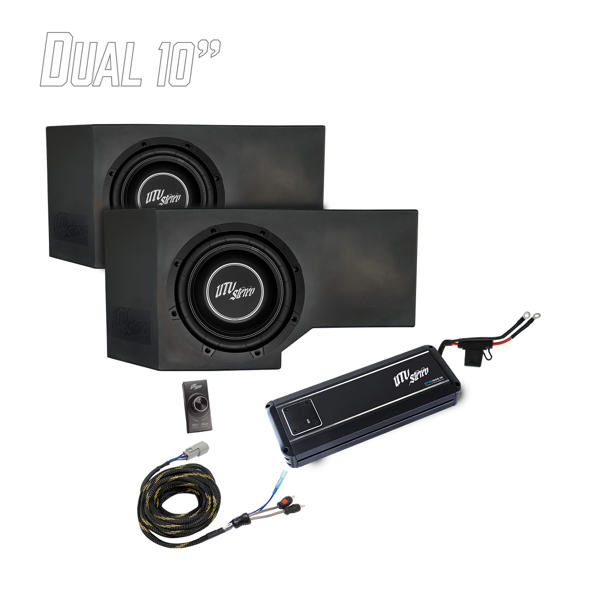 Can-Am® Defender HD11 1000W Dual 10" Subwoofer Kit | UTVS-DEF2-1000-2-GO UTV Stereo