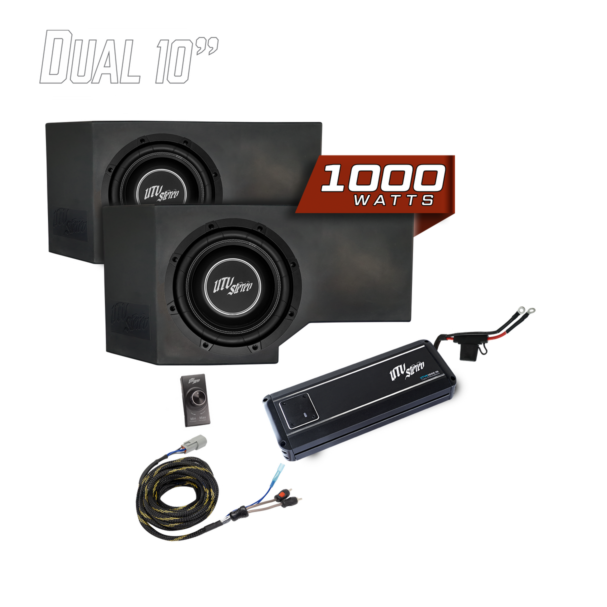 Can-Am® Defender HD11 1000W Dual 10" Subwoofer Kit | UTVS-DEF2-1000-2-GO UTV Stereo