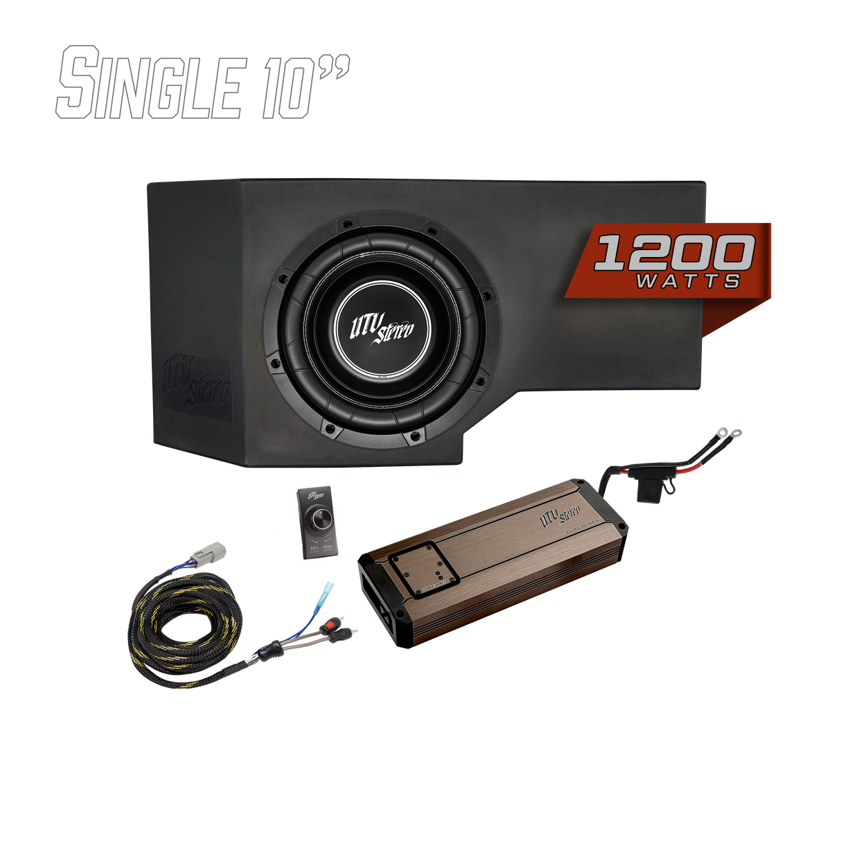 Can-Am® Defender HD11 1200W Single 10" Subwoofer Kit | UTVS-DEF2-1200-1-GO UTV Stereo