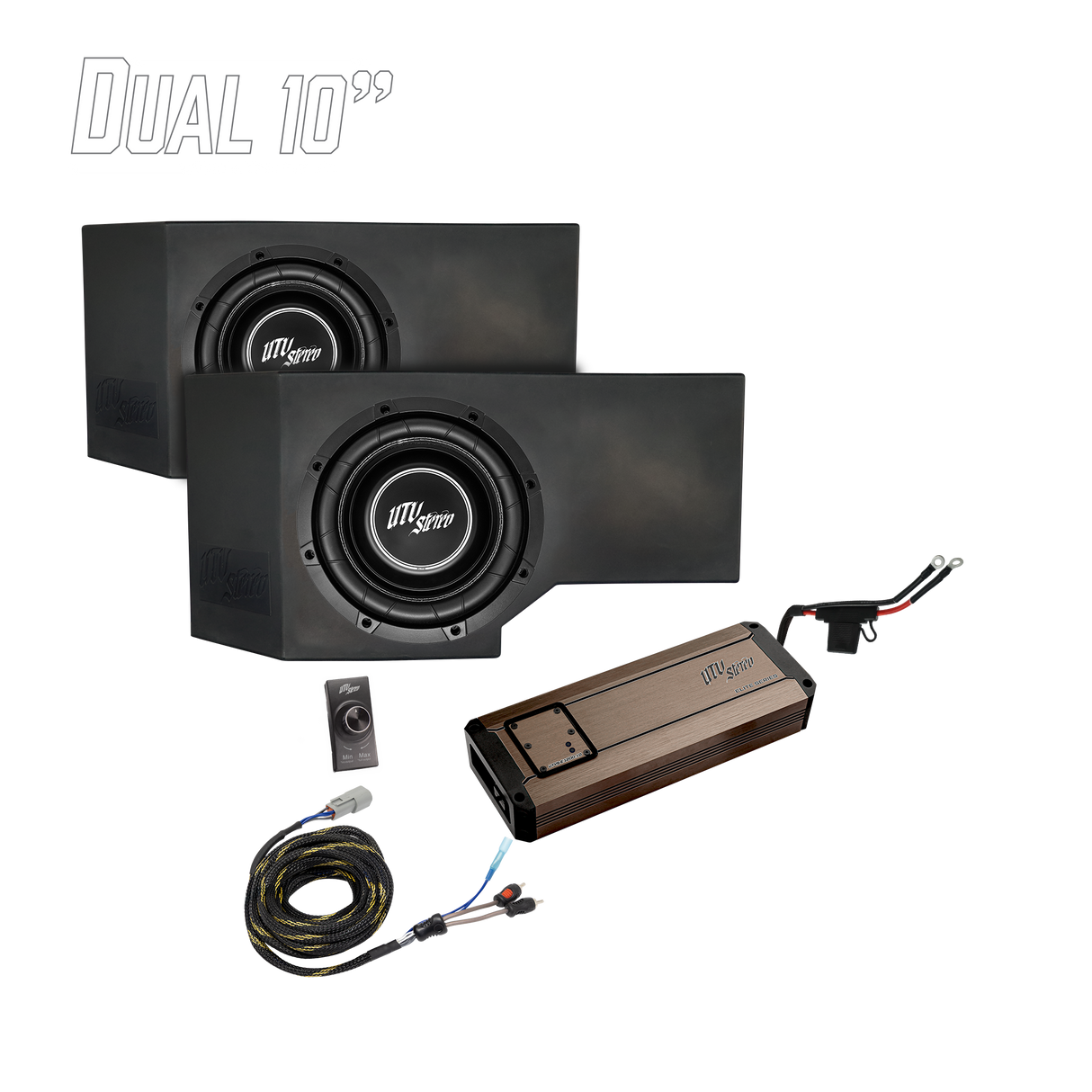 Can-Am® Defender HD11 1200W Dual 10" Subwoofer Kit | UTVS-DEF2-1200-2-GO UTV Stereo