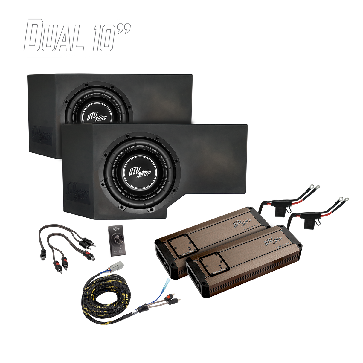 Can-Am® Defender HD11 2400W Dual 10" Subwoofer Kit | UTVS-DEF2-2400-2-GO UTV Stereo