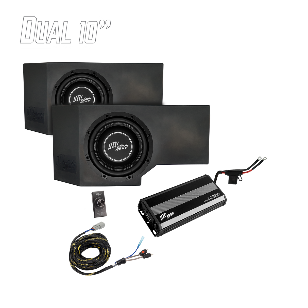 Can-Am® Defender HD11 500W Dual 10" Subwoofer Kit | UTVS-DEF2-500-2-GO UTV Stereo