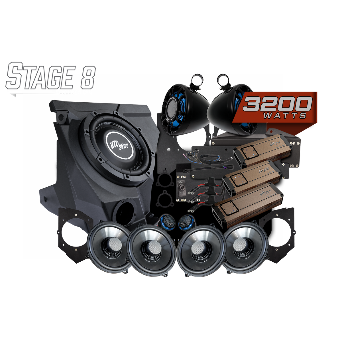 KAWASAKI® TERYX H2 GARMIN TREAD® Elite Stage 8 Stereo Kit | UTVS-H2-S8-GRM UTV Stereo