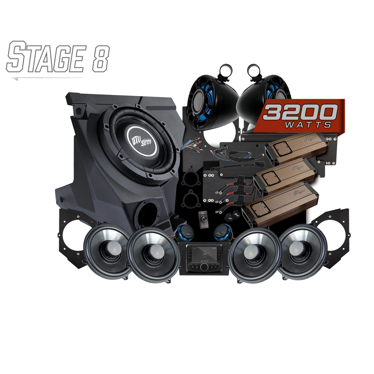 KAWASAKI® TERYX H2 Elite Stage 8 Stereo Kit | UTVS-H2-S8 UTV Stereo