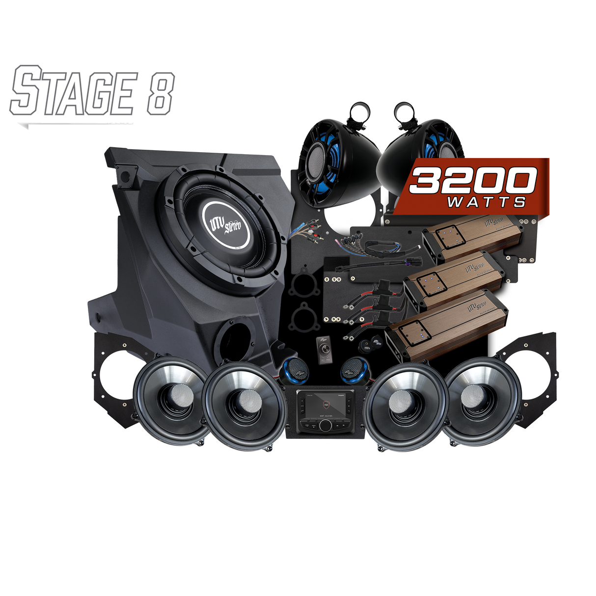 KAWASAKI® TERYX H2 Elite Stage 8 Stereo Kit | UTVS-H2-S8 UTV Stereo