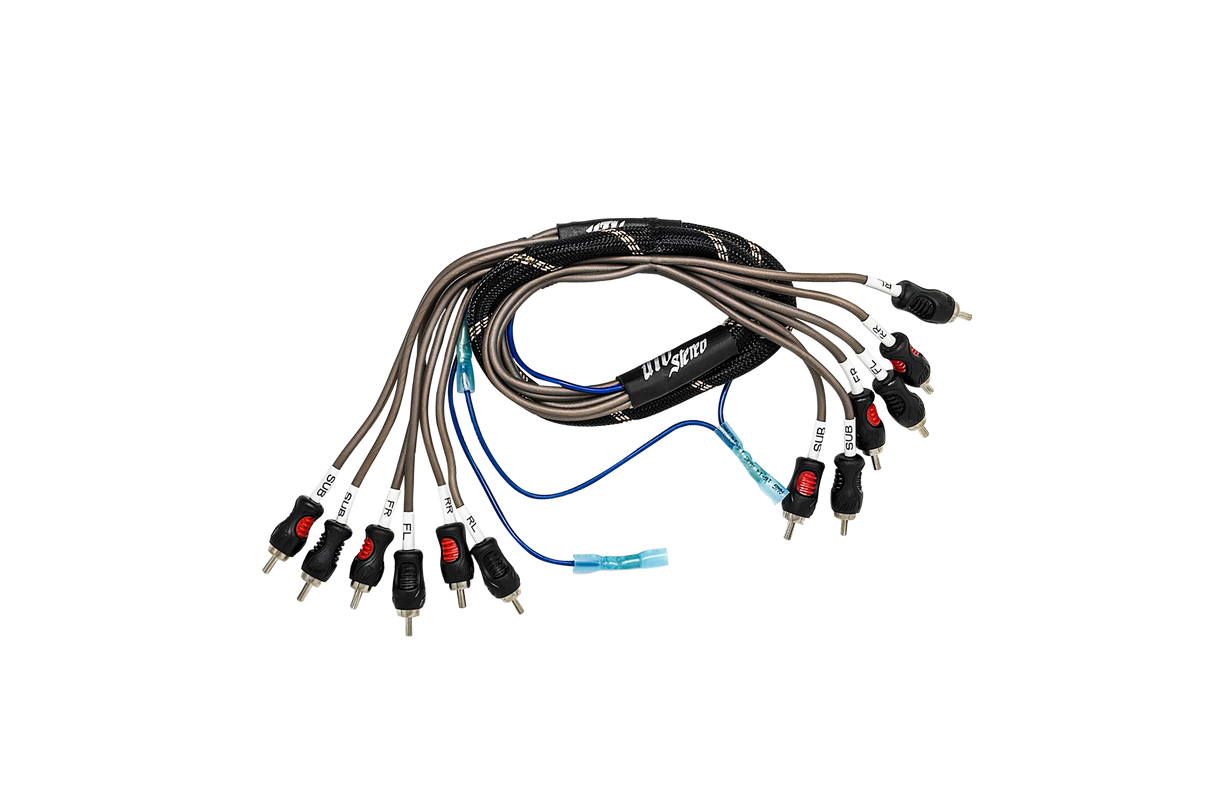 UTV Stereo 4-Channel RCA Harness - Front, Subwoofer + Remote | UTVS-HRN-RCA-2 UTV Stereo