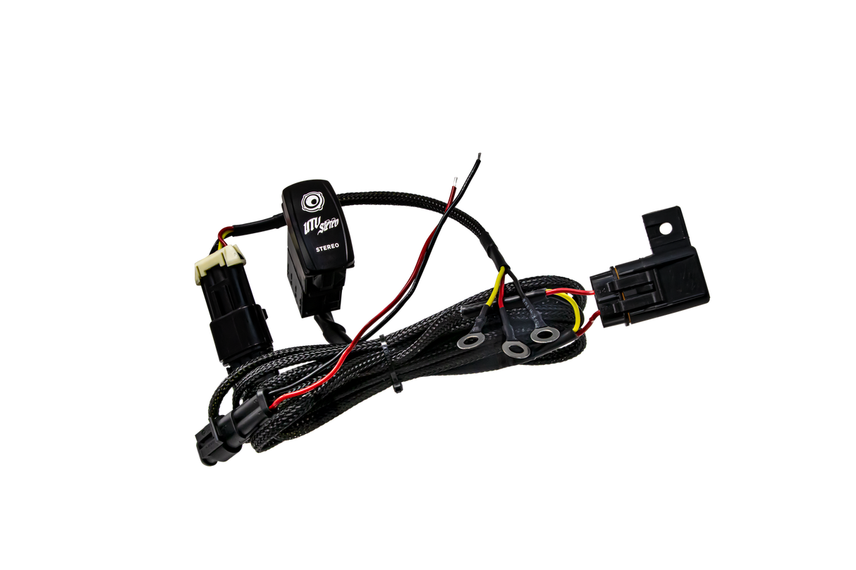Source Unit Harness + Rocker Switch | UTVS-HRN-LC-SRC UTV Stereo