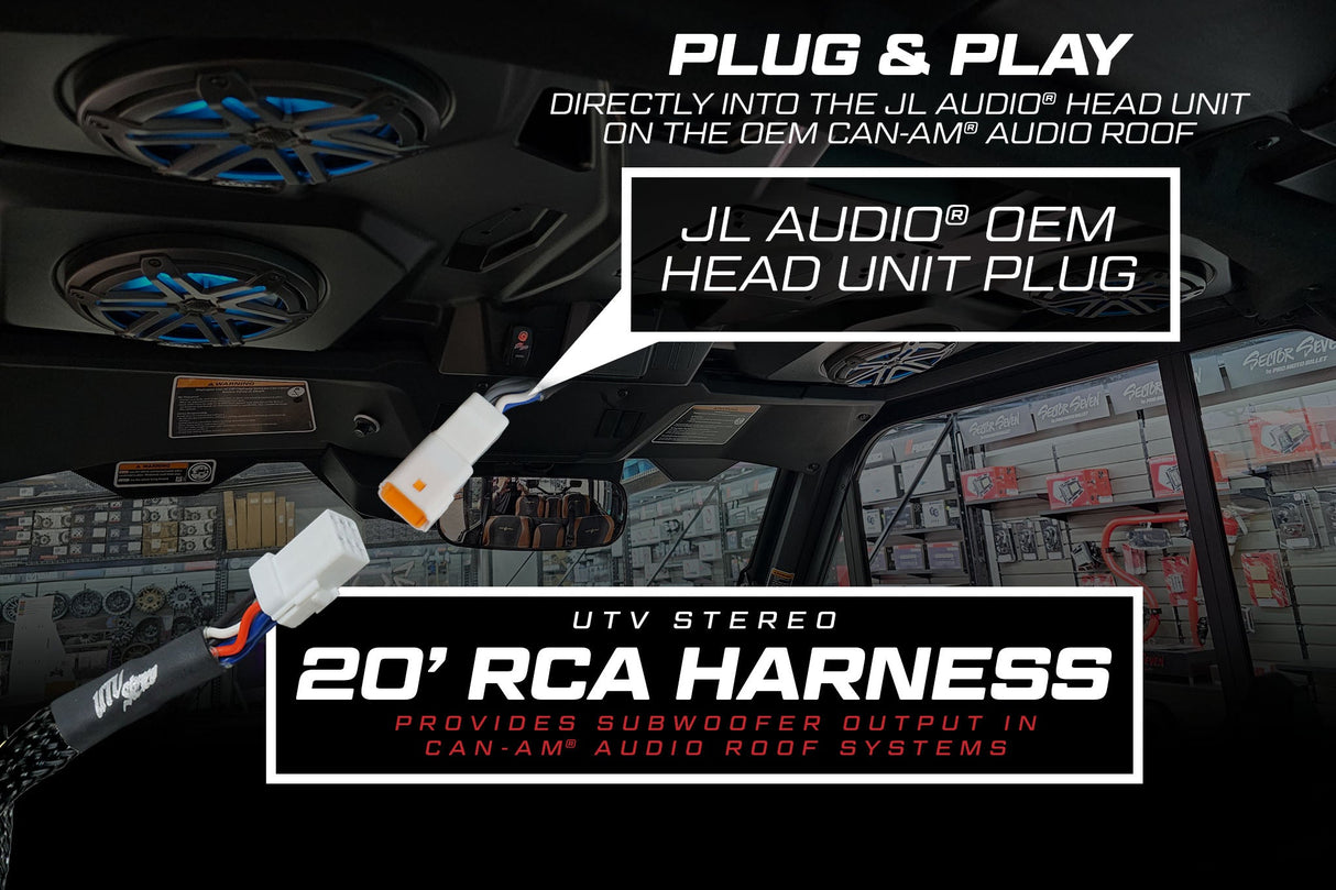 20' RCA Harness | UTVS-HRN-RCA-20 UTV Stereo