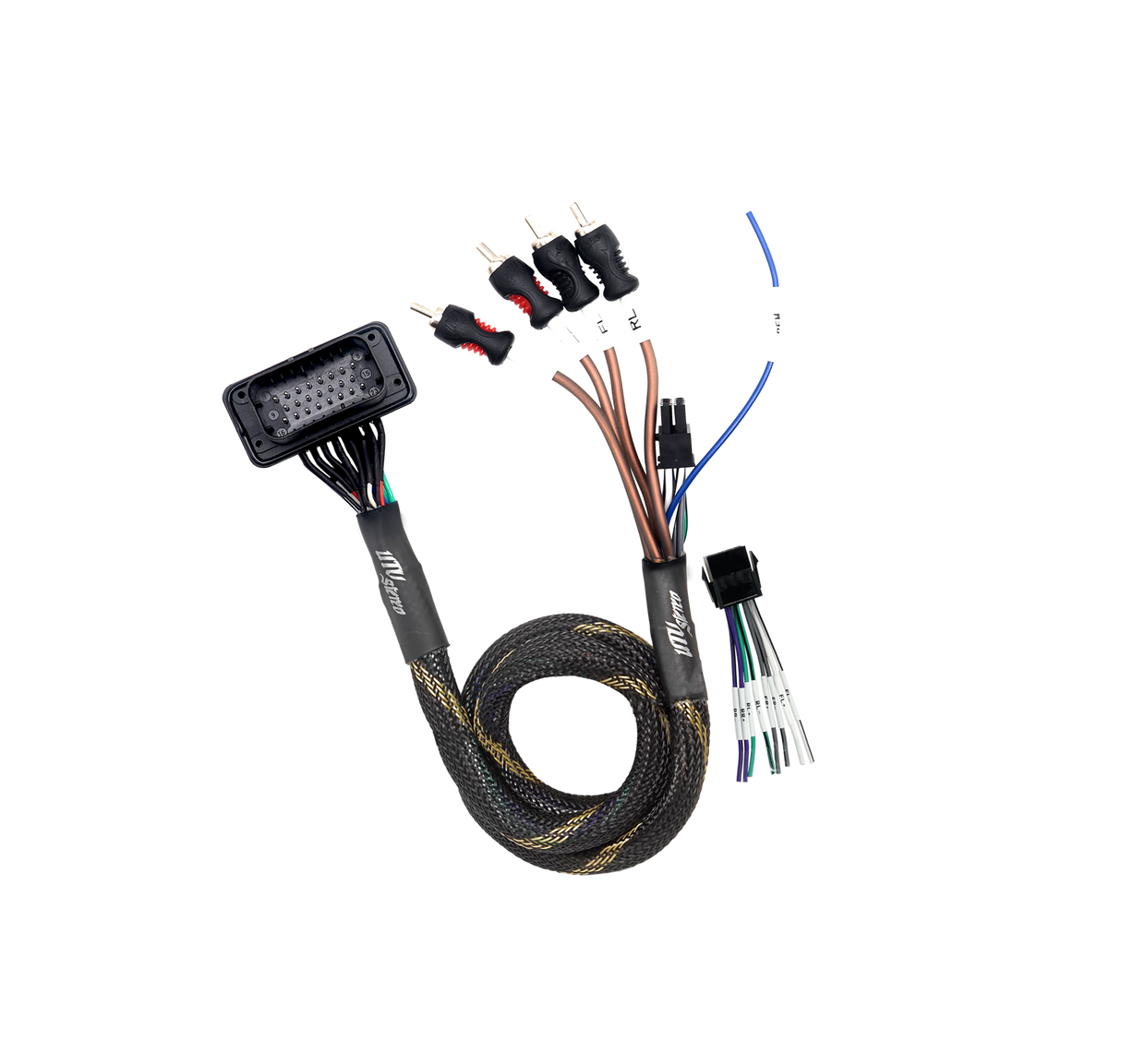 '20-'26 RZR® Pro Series Ride Command Front & Rear RCA Output + Speaker Wire & Remote | UTVS-PRO-RC-RCA-OUT UTV Stereo
