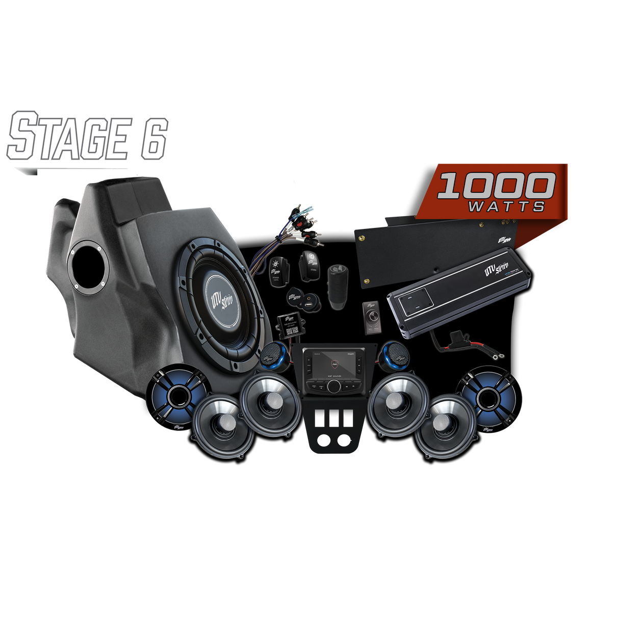 '20-'24 RZR® Pro Series Signature Stage 6 Stereo Kit | UTVS-PRO-S6-S UTV Stereo