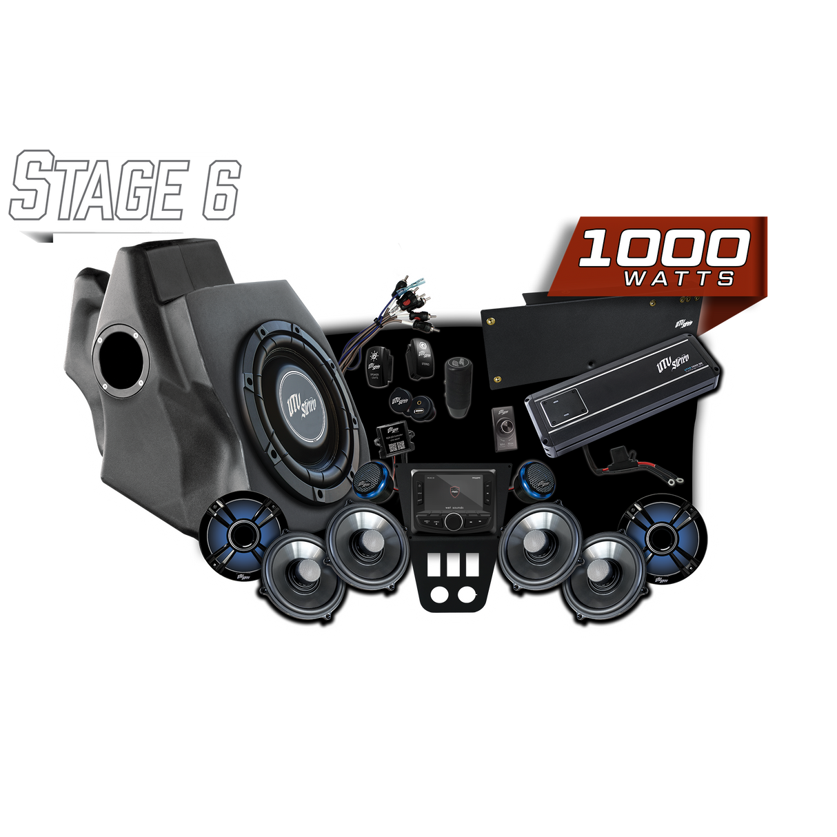 '20-'24 RZR® Pro Series Signature Stage 6 Stereo Kit | UTVS-PRO-S6-S UTV Stereo