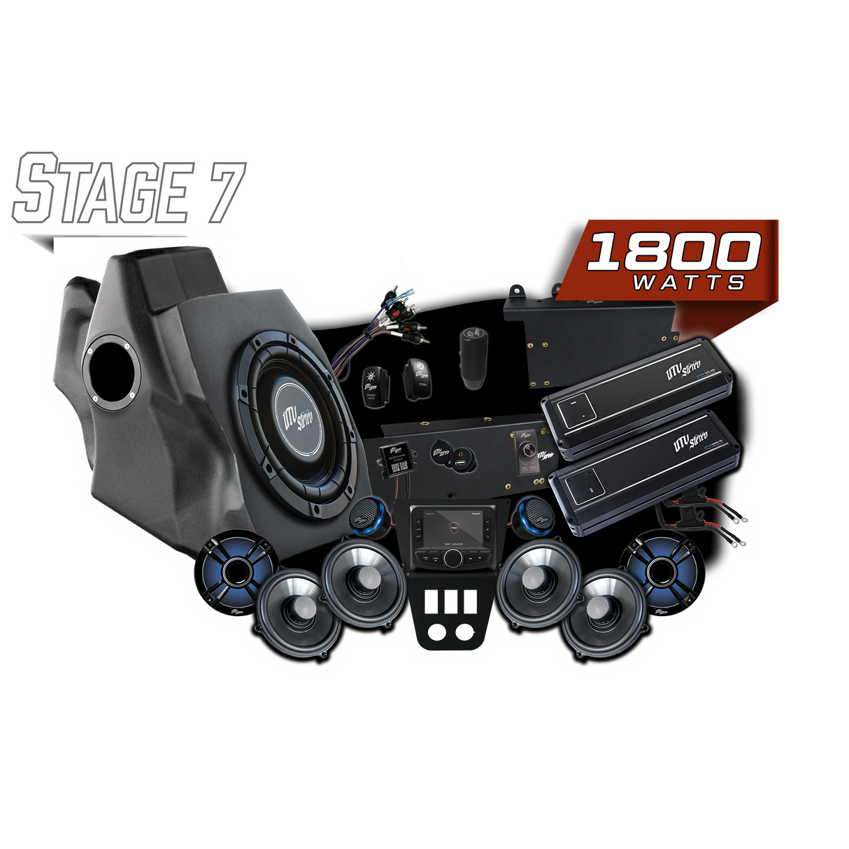 '20-'24 RZR® Pro Series Signature Stage 7 Stereo Kit | UTVS-PRO-S7-S UTV Stereo