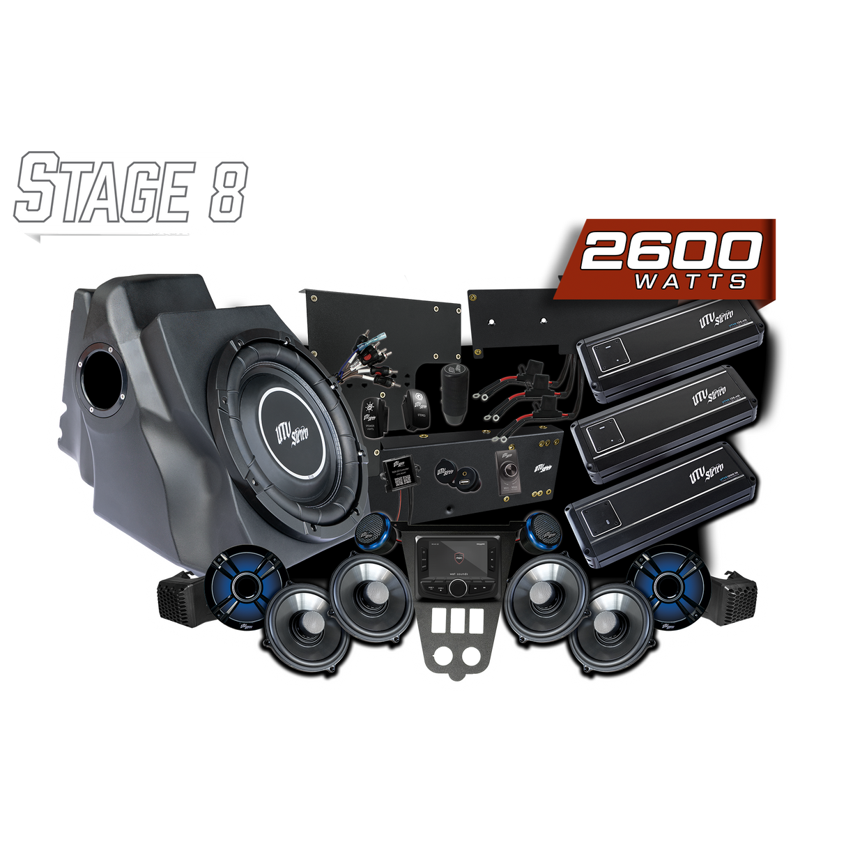 '25-'26 RZR® Pro Series Signature Stage 8 Stereo Kit | UTVS-PRO2-S8-S UTV Stereo