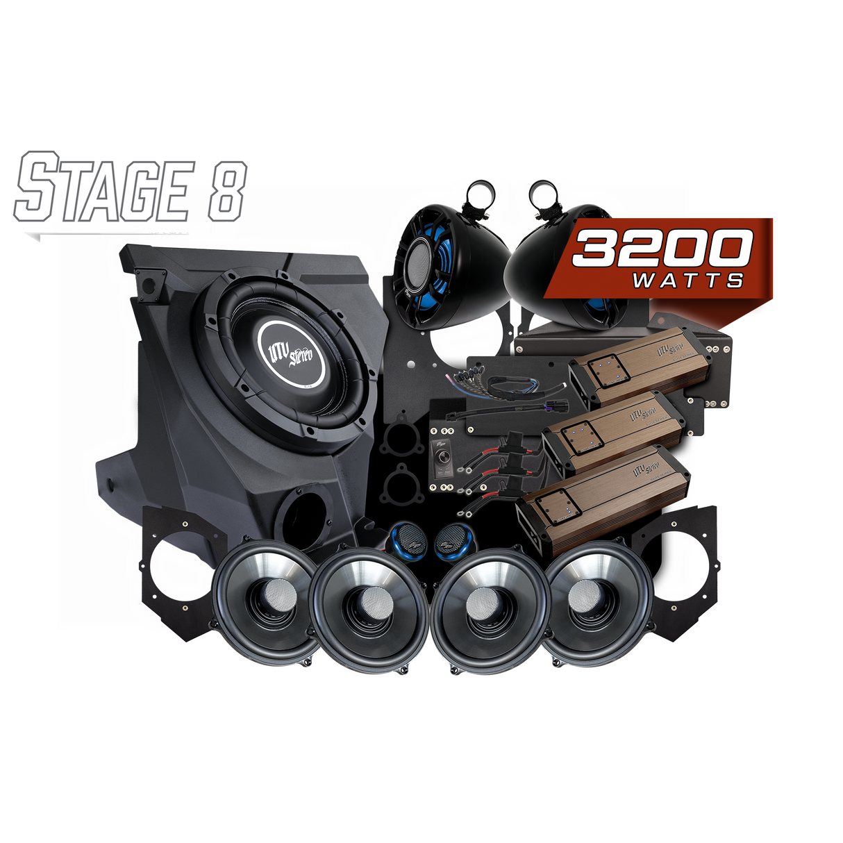 KAWASAKI® TERYX H2 GARMIN TREAD® Elite Stage 8 Stereo Kit | UTVS-H2-S8-GRM UTV Stereo