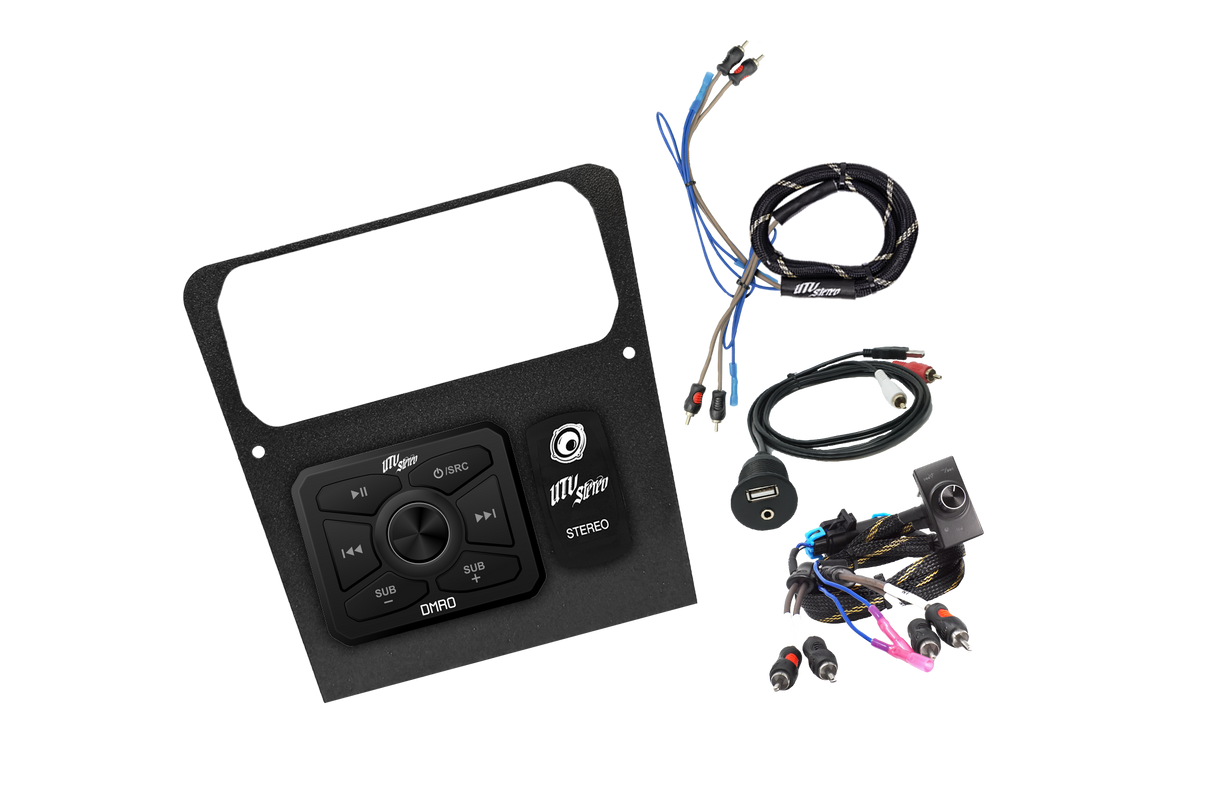 Maverick R Head Unit Mount Kit w/ Bass Knob | UTVS-R-HUMT-KIT-BASS-KNOB UTV Stereo
