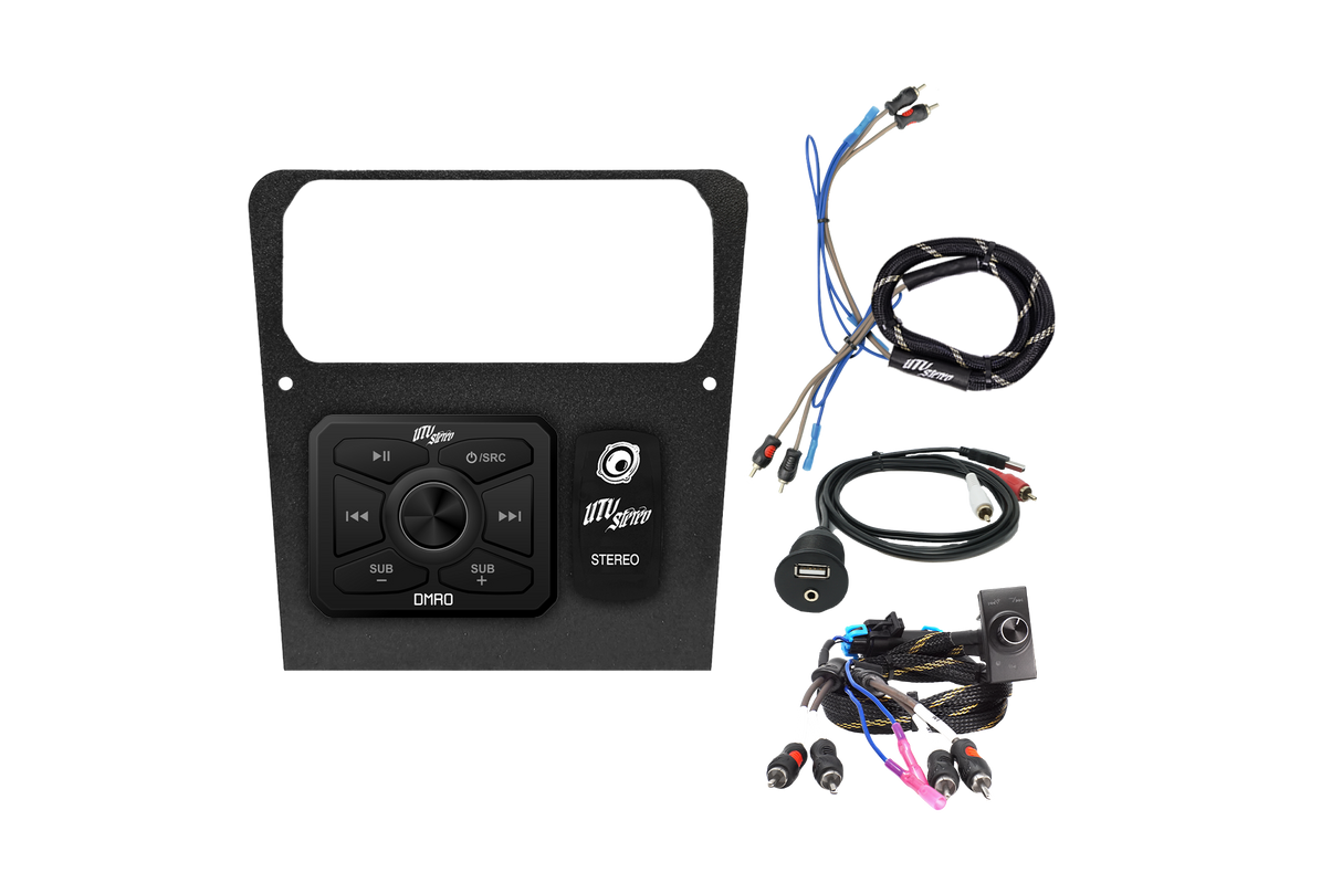 Maverick R Head Unit Mount Kit w/ Bass Knob | UTVS-R-HUMT-KIT-BASS-KNOB UTV Stereo