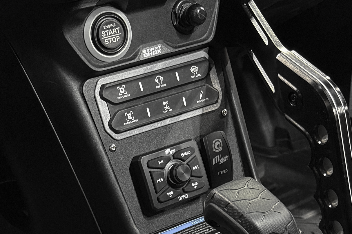 Maverick R Head Unit Mount Kit w/ Bass Knob | UTVS-R-HUMT-KIT-BASS-KNOB UTV Stereo