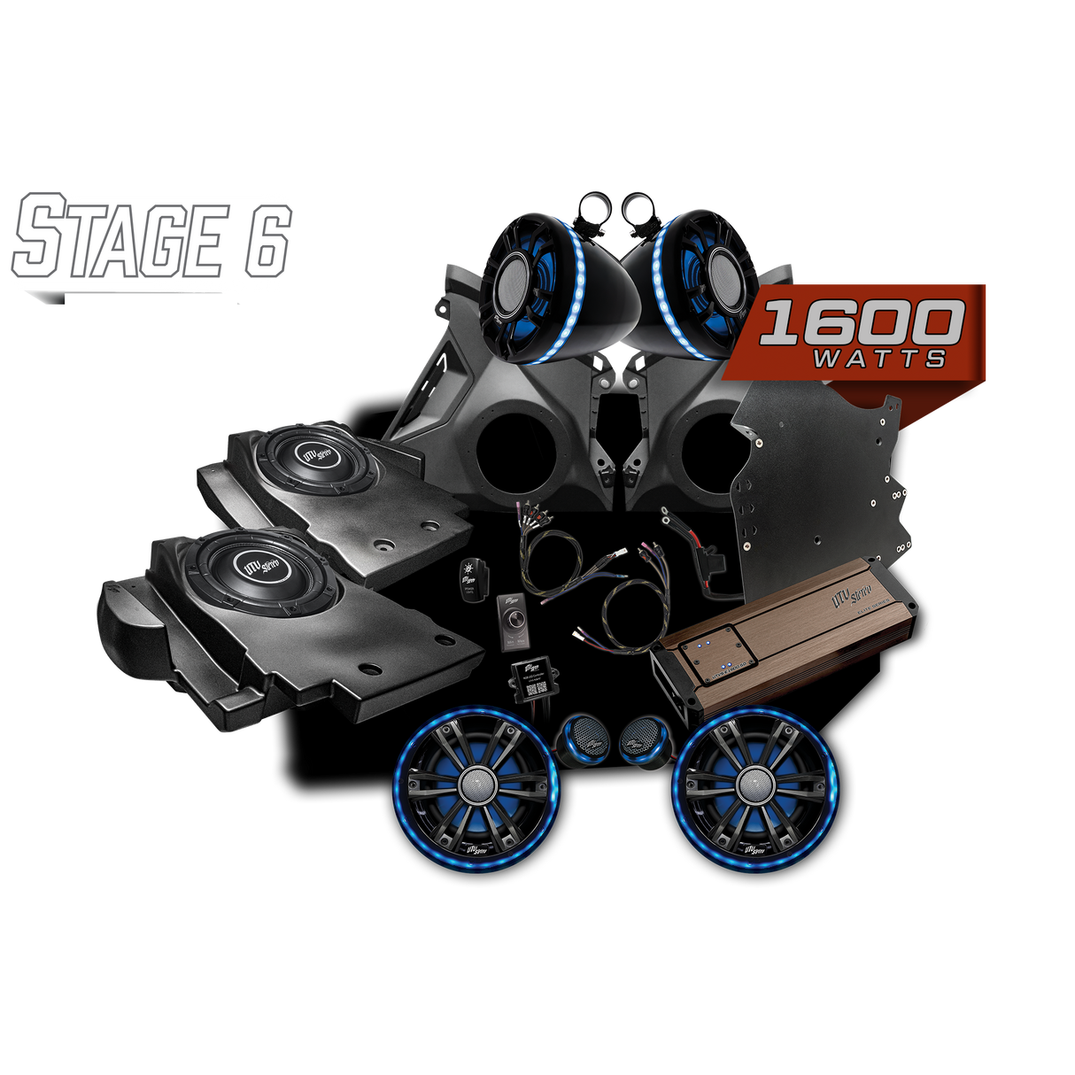 Can-Am® Maverick R BRP GO! Elite Series Stage 6 Stereo Kit | UTVS-R-S6-E-GO UTV Stereo