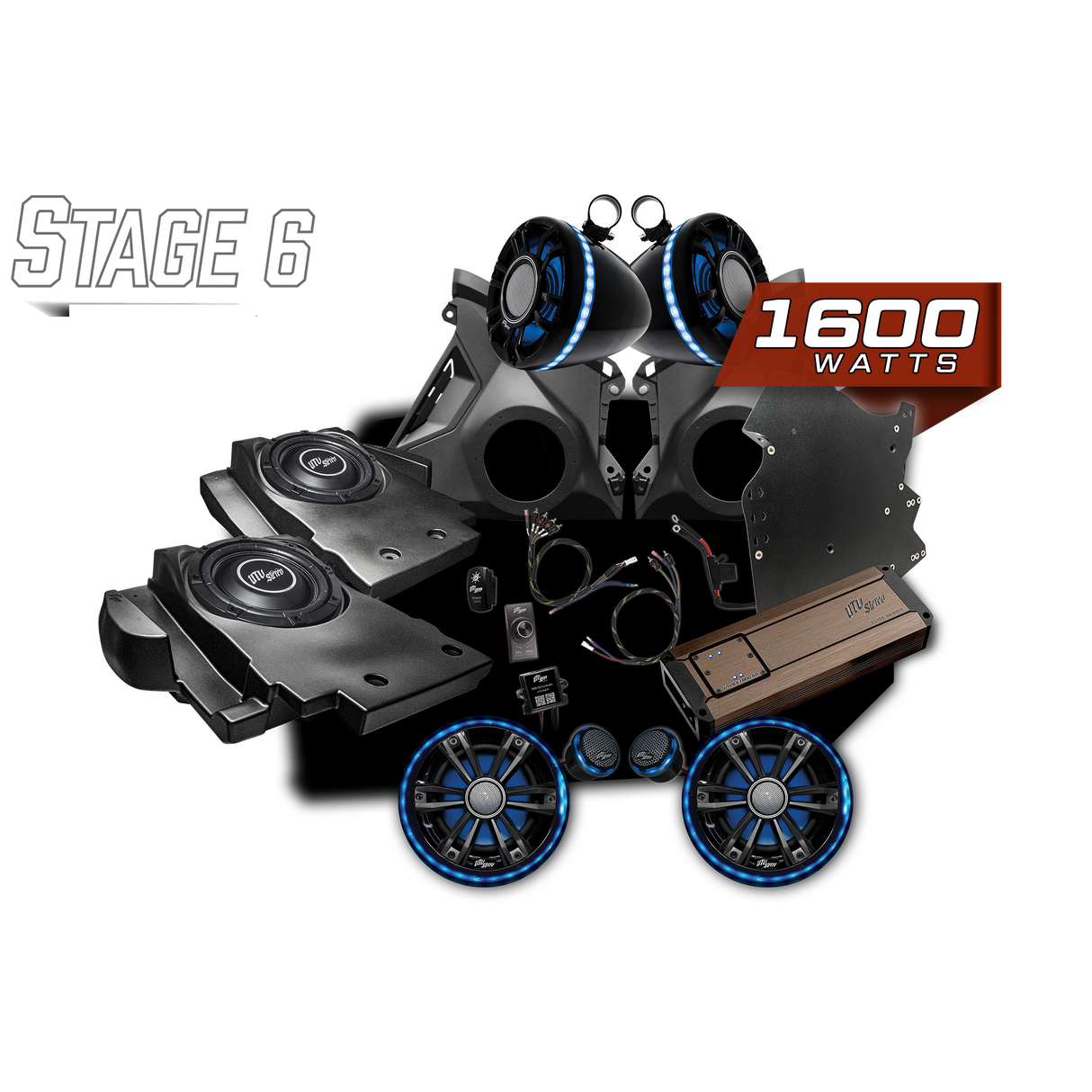 Can-Am® Maverick R BRP GO! Elite Series Stage 6 Stereo Kit | UTVS-R-S6-E-GO UTV Stereo