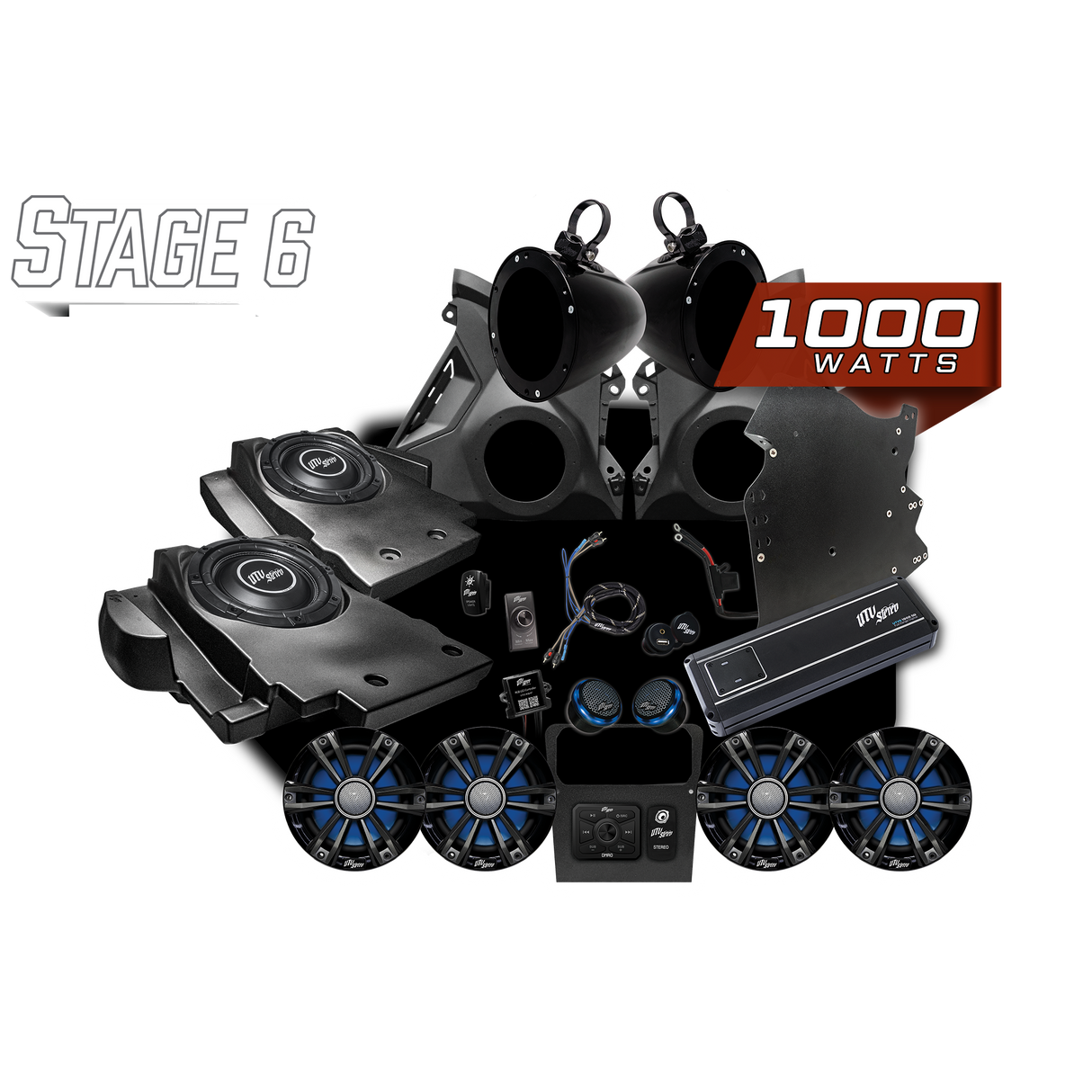 Can-Am® Maverick R Signature Series Stage 6 Stereo Kit | UTVS-R-S6-S UTV Stereo
