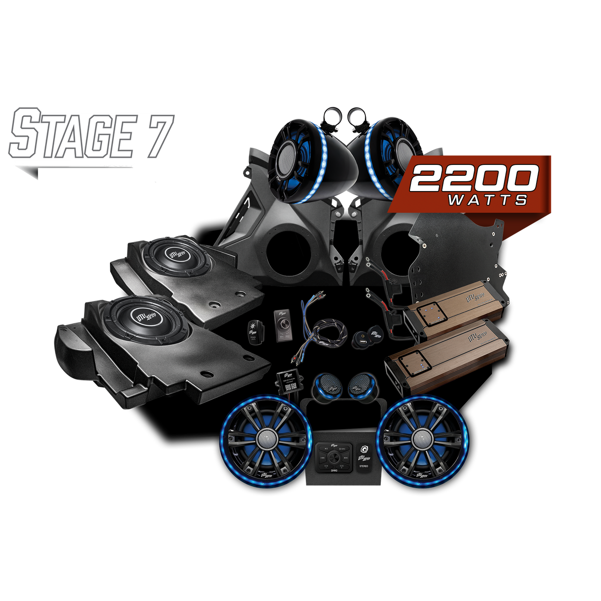 Can-Am® Maverick R Elite Series Stage 7 Stereo Kit | UTVS-R-S7-E UTV Stereo