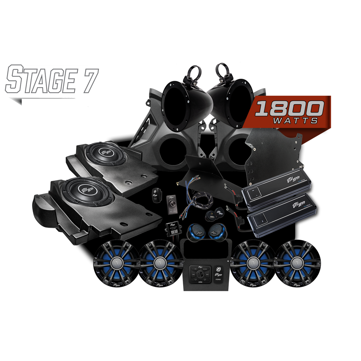 Can-Am® Maverick R Signature Series Stage 7 Stereo Kit | UTVS-R-S7-S UTV Stereo