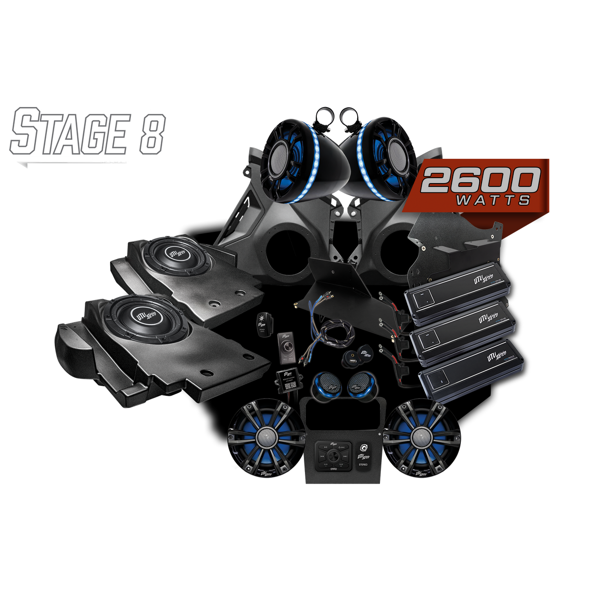 Can-Am® Maverick R Signature Series Stage 8 Stereo Kit | UTVS-R-S8-S UTV Stereo
