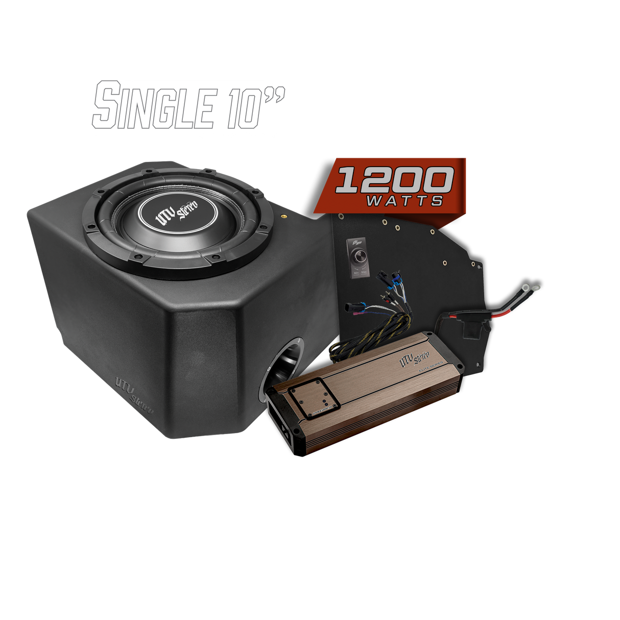 Polaris® Ranger 1200W Single 10" Subwoofer Kit | UTVS-RNG-SUB-1200-1 UTV Stereo