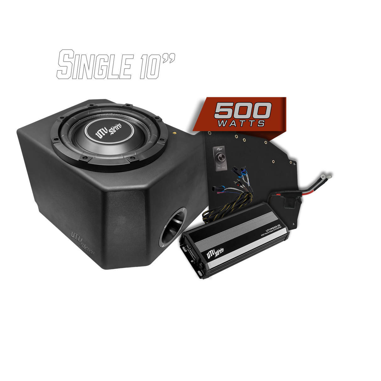 Polaris® Ranger 500W Single 10" Subwoofer Kit | UTVS-RNG-SUB-500-1 UTV Stereo