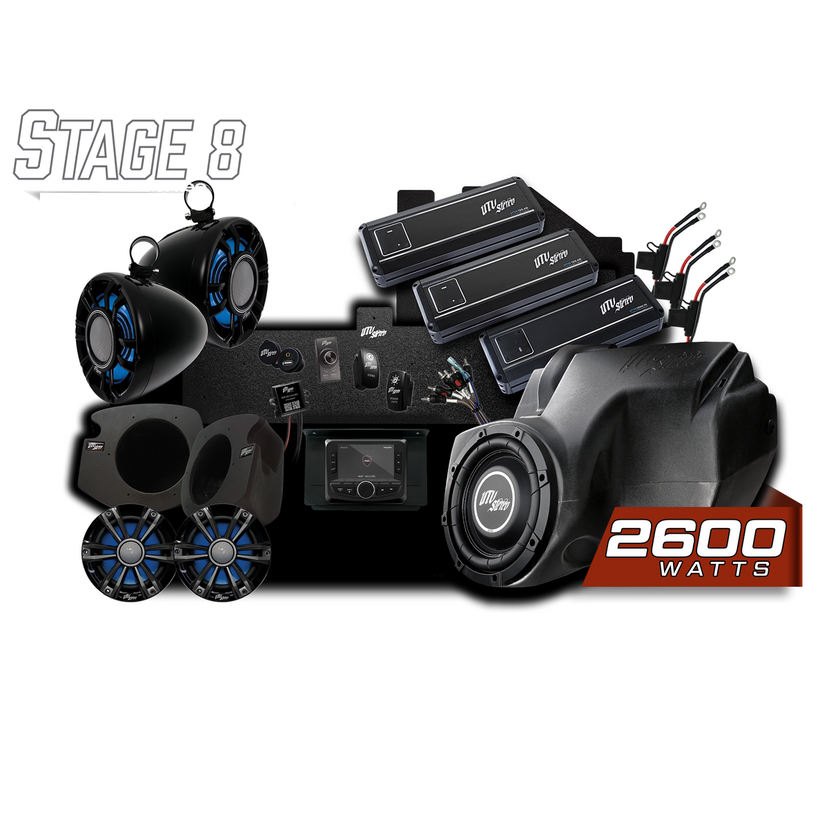RZR® Signature Series Stage 8 Stereo Kit | UTVS-RZR-S8-S UTV Stereo