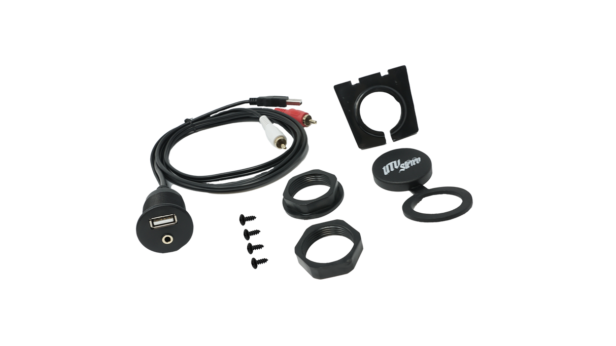 USB & Auxiliary Flush Mount Adapter for Source Units | UTVS-USB/AUX-FLMT UTV Stereo