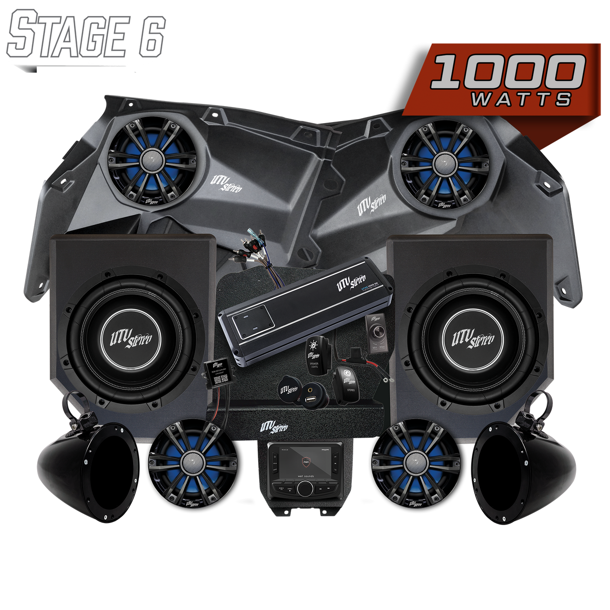 Can-Am® X3 Signature Series Stage 6 Stereo Kit | UTVS-X3-S6-S UTV Stereo