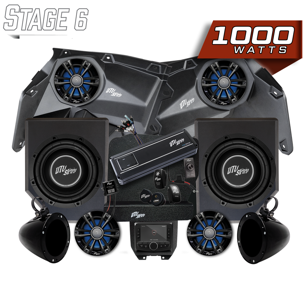 Can-Am® X3 Signature Series Stage 6 Stereo Kit | UTVS-X3-S6-S UTV Stereo