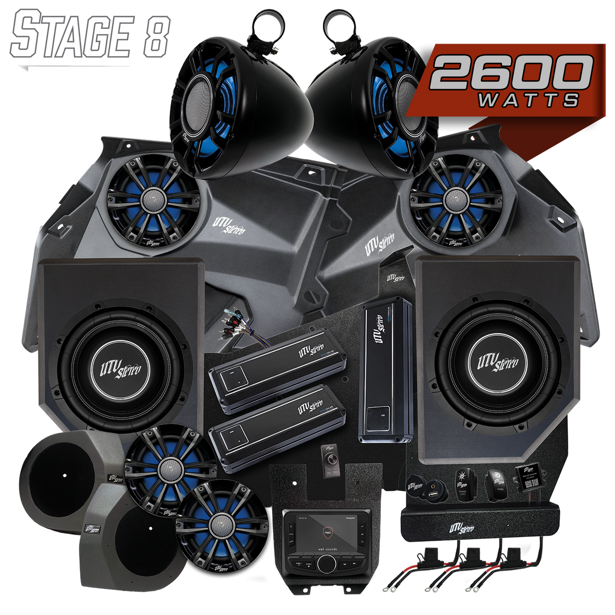 Can-Am® X3 Signature Series Stage 8 Stereo Kit | UTVS-X3-S8-S UTV Stereo