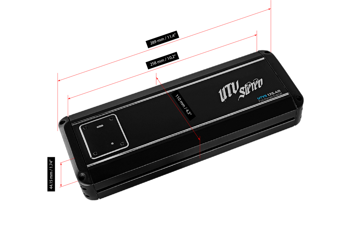 Signature Series 800W 4-Channel Amplifier | UTVS125.4D UTV Stereo